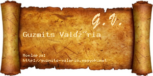 Guzmits Valéria névjegykártya